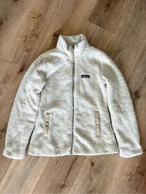 Patagonia Los Gatos Fleece Jacket Full Zip Bleach Stone White Womens Size M